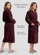 Aura Premium Cotton Bathrobe Thick & Absorbent - Burgundy