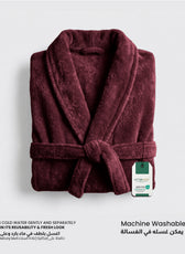 Aura Premium Cotton Bathrobe Thick & Absorbent - Burgundy