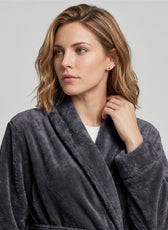 AURA Premium Cotton Bathrobe Thick & Absorbent - Dark Grey