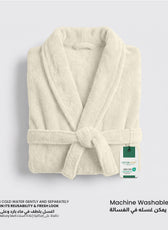 Aura Premium Cotton Bathrobe Thick & Absorbent - Ivory