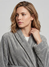 AURA Premium Cotton Bathrobe Thick & Absorbent - Light Grey