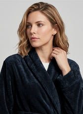 AURA Premium Cotton Bathrobe Thick & Absorbent - Navy Blue