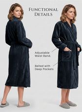AURA Premium Cotton Bathrobe Thick & Absorbent - Navy Blue