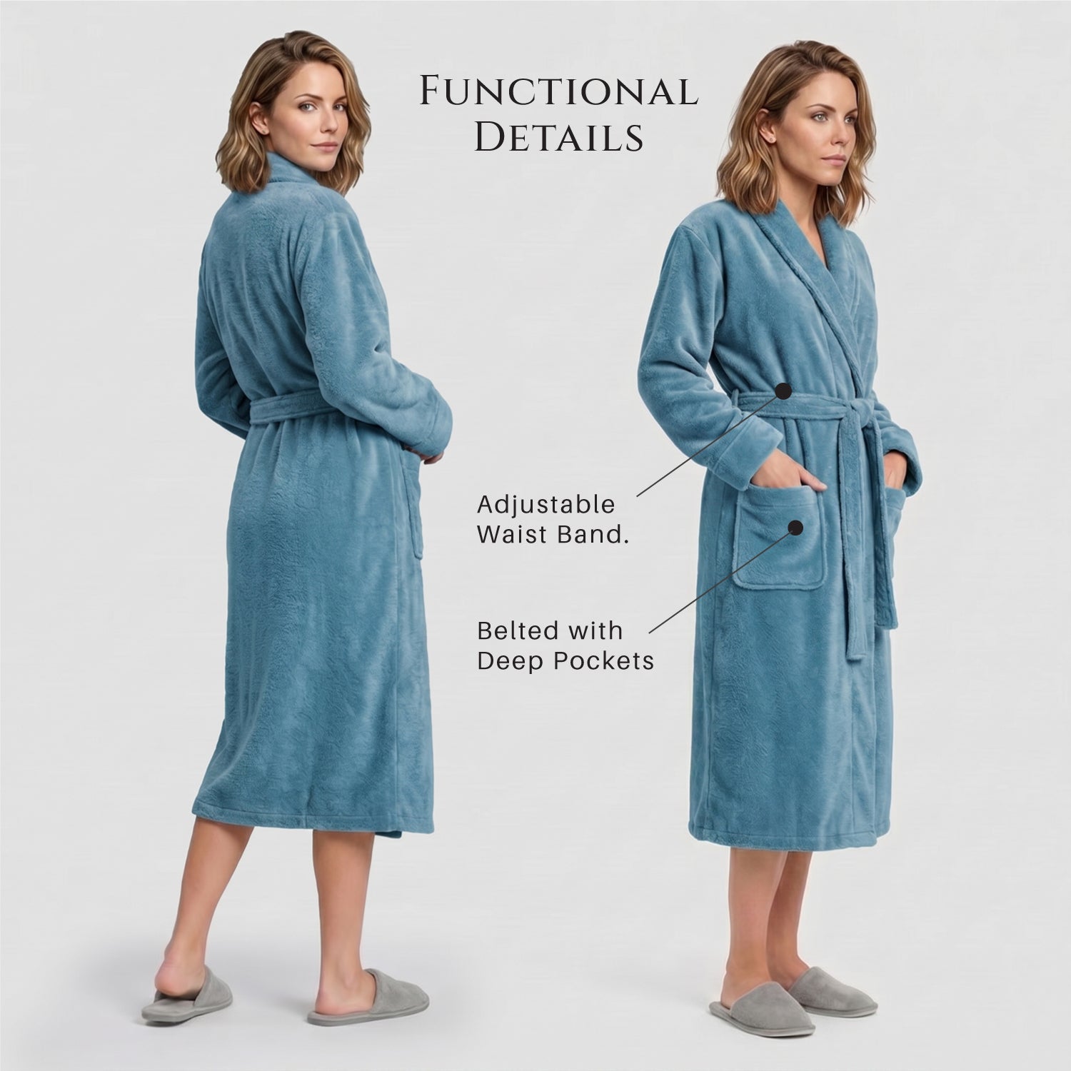 AURA Premium Cotton Bathrobe Thick & Absorbent - Teal