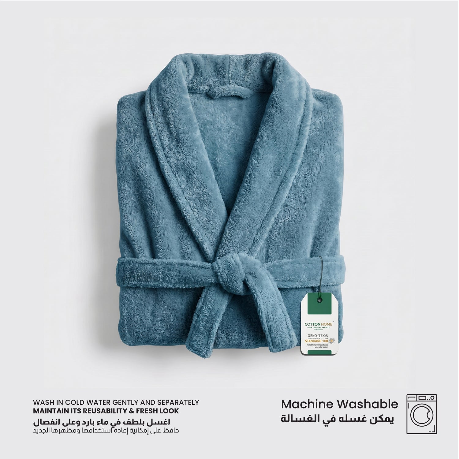 AURA Premium Cotton Bathrobe Thick & Absorbent - Teal