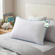 Cotton Kids Pillow 30x45cm Soft & Breathable 100% Cotton with Blue Cord