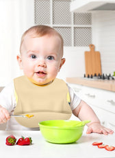 Adorable Silicone Baby Bibs  Set of 3 – Soft, Waterproof & Adjustable (3-72 Months)