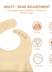 Adorable Silicone Baby Bibs  Set of 3 – Soft, Waterproof & Adjustable (3-72 Months)