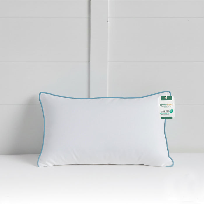 Cotton Kids Pillow 30x45cm Soft & Breathable 100% Cotton with Blue Cord