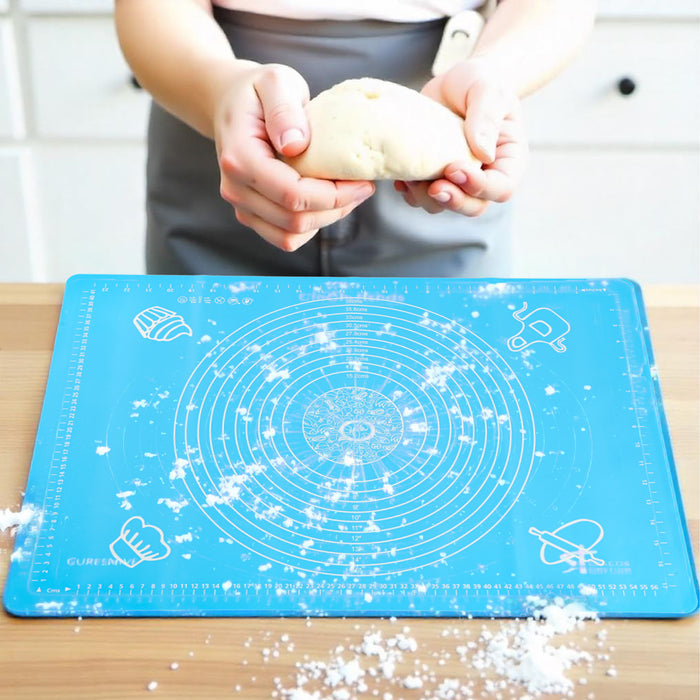 Silicon Blue Reusable Non-Stick Baking Mat Extra Large 60x40cm - Cotton Home