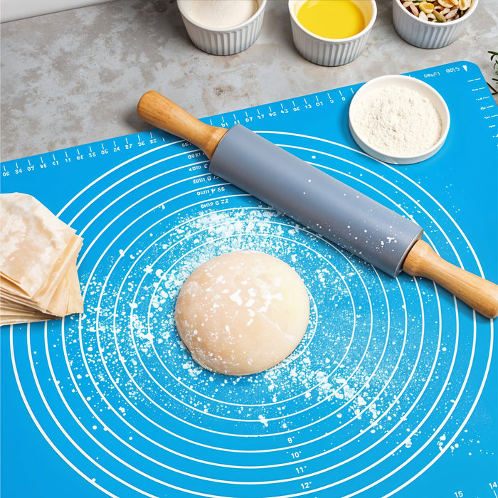 Silicon Blue Reusable Non-Stick Baking Mat Extra Large 60x40cm - Cotton Home