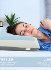 Gel Memory Foam Pillow 60x40 Removable Cover - Cotton Home