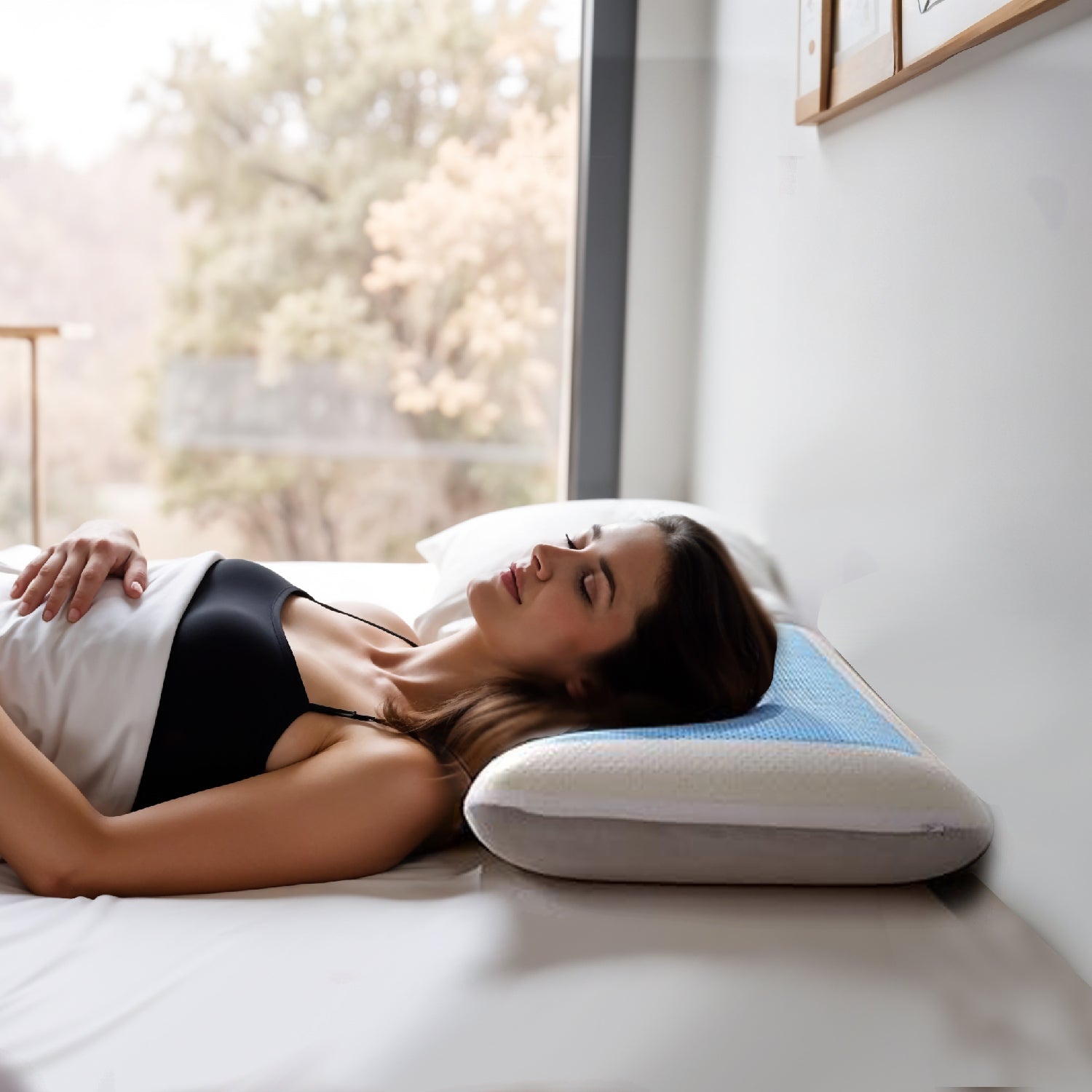 Gel Memory Foam Pillow 60x40 Removable Cover - Cotton Home