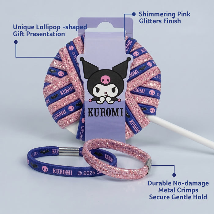 Kuromi Theme Hair Accessories Hair Elastics – 20 Piece Set