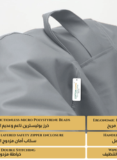 Kids Bean Bag Chair Premium PU Leather 50x80x80cm - Grey