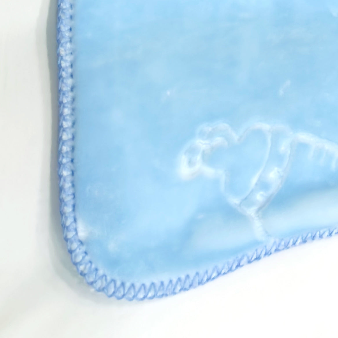 Ultra-Soft Bear Baby Blanket Lightweight & Cozy Plush with Embossed Designs, 140x110cm - Blue
