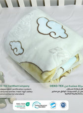 Ultra-Soft Bear Baby Blanket Lightweight & Cozy Plush with Embossed Design, 140x110cm - Grey