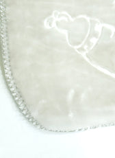 Ultra-Soft Bear Baby Blanket Lightweight & Cozy Plush with Embossed Design, 140x110cm - Grey