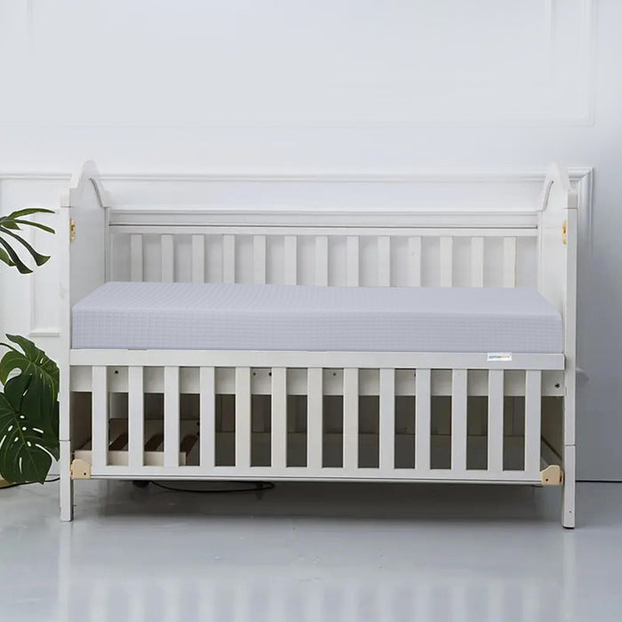 Cot Mattresses, 120 x 60cm Crib Mattress with Extra Thick 10 cm Memory Foam & Removable Washable Cover, Breathable, Anti Allergenic and Water Resistant Toddler Bed Mattress - Cotton Home