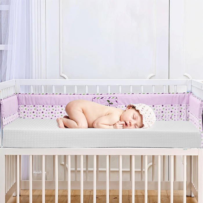 Cot Mattresses, 120 x 60cm Crib Mattress with Extra Thick 10 cm Memory Foam & Removable Washable Cover, Breathable, Anti Allergenic and Water Resistant Toddler Bed Mattress - Cotton Home