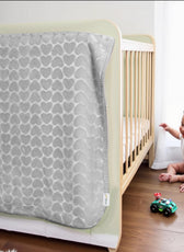 Premium Baby Blanket – Ultra Soft, Lightweight & Cozy Plush with Embossed Hearts, 140x110cm Grey