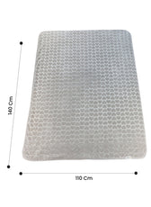 Premium Baby Blanket – Ultra Soft, Lightweight & Cozy Plush with Embossed Hearts, 140x110cm Grey