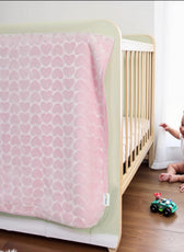 Premium Baby Blanket – Ultra Soft, Lightweight & Cozy Plush with Embossed Hearts, 140x110cm Pink