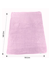 Premium Baby Blanket – Ultra Soft, Lightweight & Cozy Plush with Embossed Hearts, 140x110cm Pink