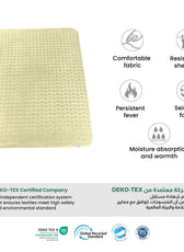 Premium Baby Blanket – Ultra Soft, Lightweight & Cozy Plush with Embossed Hearts, 140x110cm Yellow