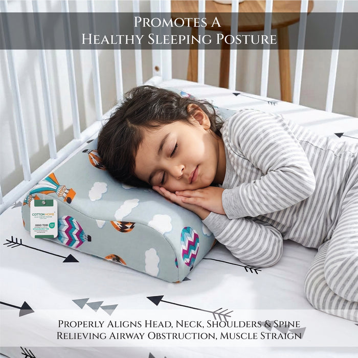Kids Contour Memory Foam Pillows - Air Balloon (26x38cm)