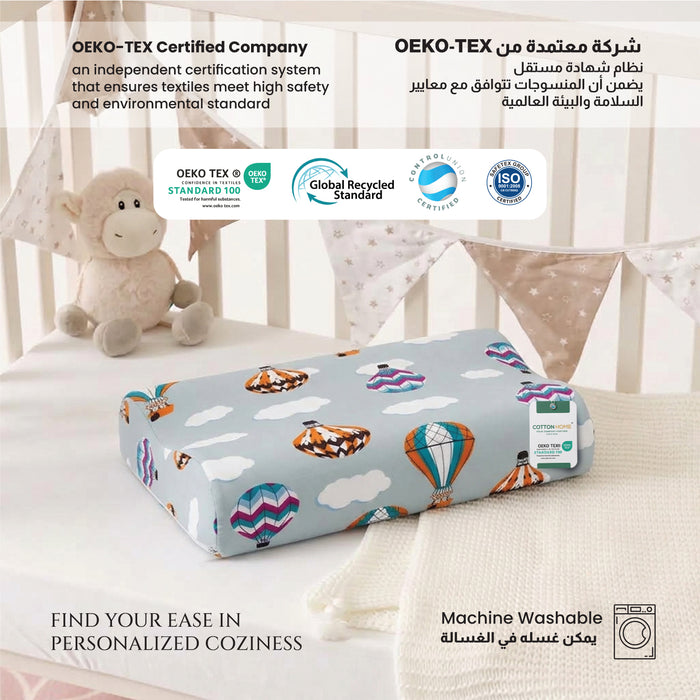 Kids Contour Memory Foam Pillows - Air Balloon (26x38cm)