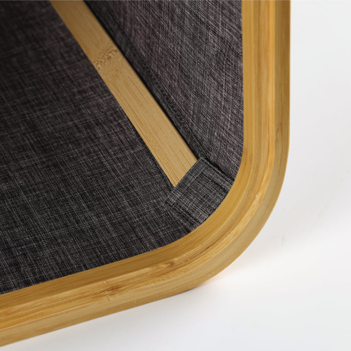 Laundry Basket with Lid & Handles Foldable – Collapsible Clothes Storage Bin 65x45cm, Grey