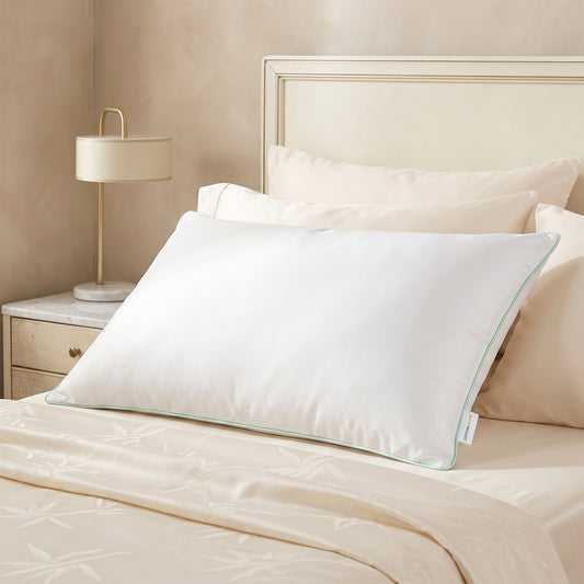 Bamboo Silk Filled Pillow 50x75cm - White