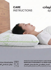 A girl lying on memory foam pillow