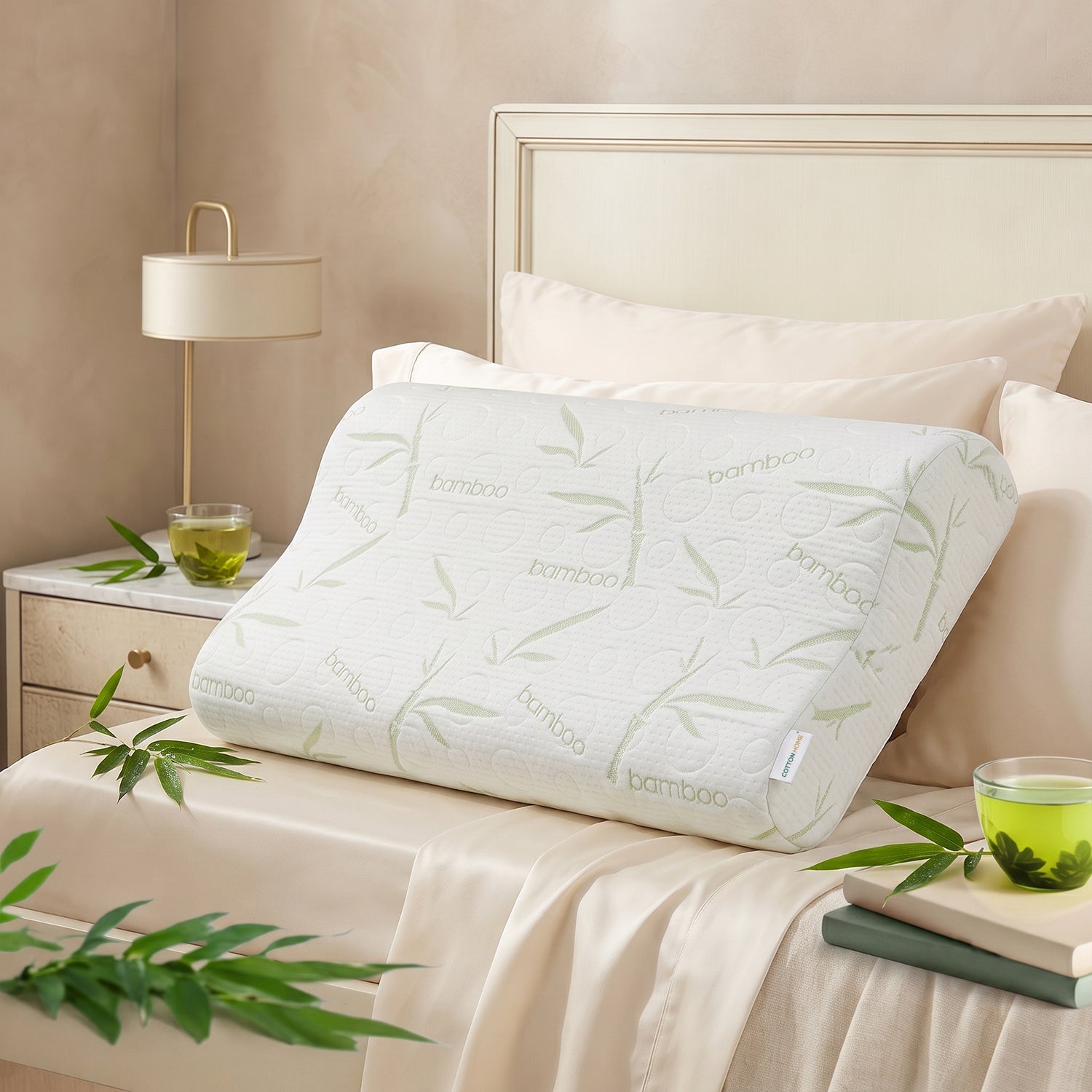 Bamboo Cervical Ergonomic Memory Foam Pillow
