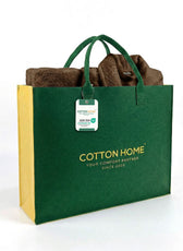 Luxury 7PC Egyptian Cotton Bath Bundle Set Brown – Bathrobe, Towels, Slippers