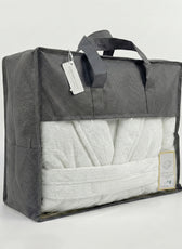 Luxury 7PC Egyptian Cotton Bath Bundle Set White – Bathrobe, Towels, Slippers