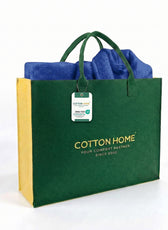 Luxury 7PC Egyptian Cotton Bath Bundle Set Royal Blue – Bathrobe, Towels, Slippers