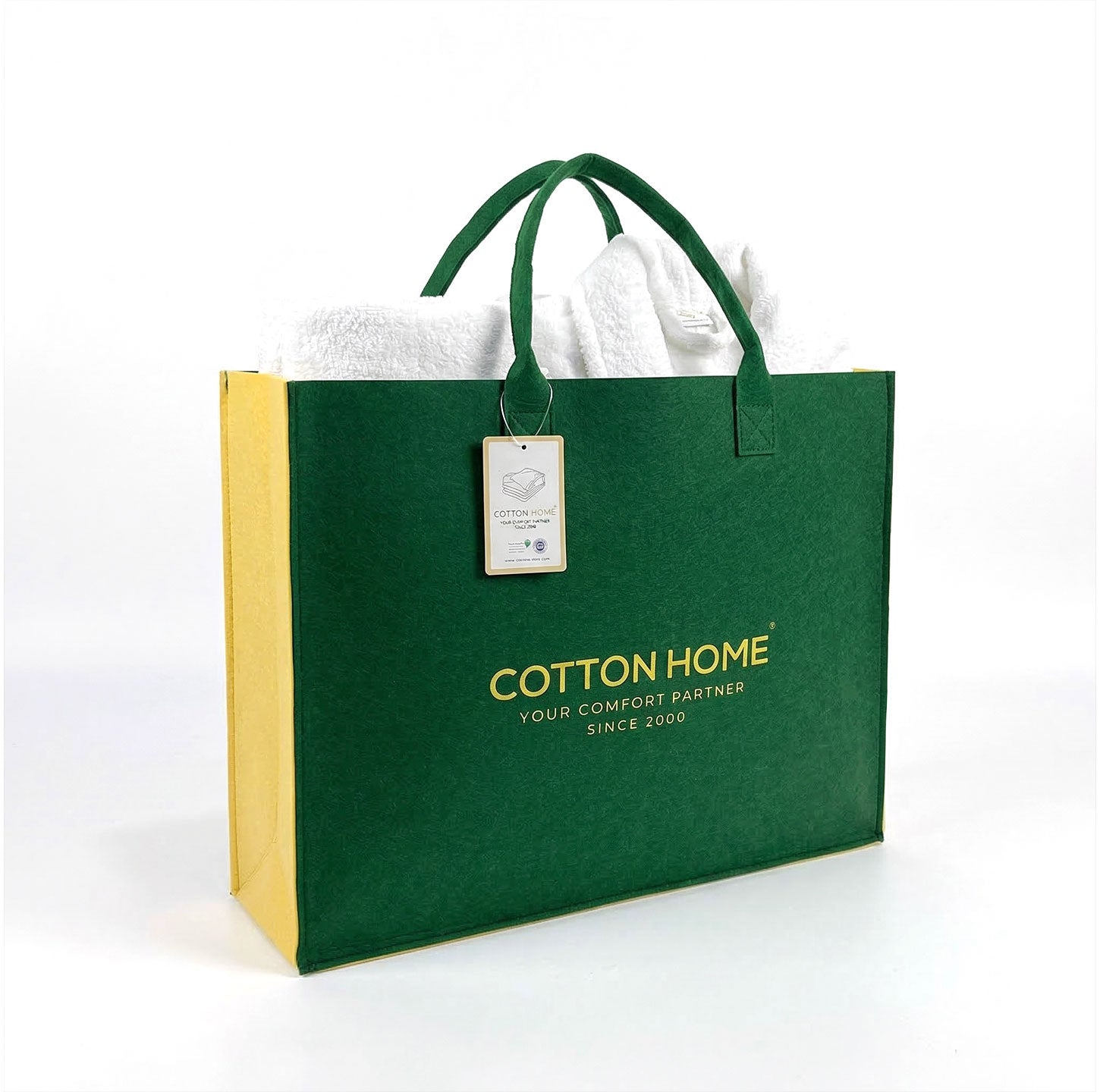 Luxury 7PC Egyptian Cotton Bath Bundle Set White – Bathrobe, Towels, Slippers