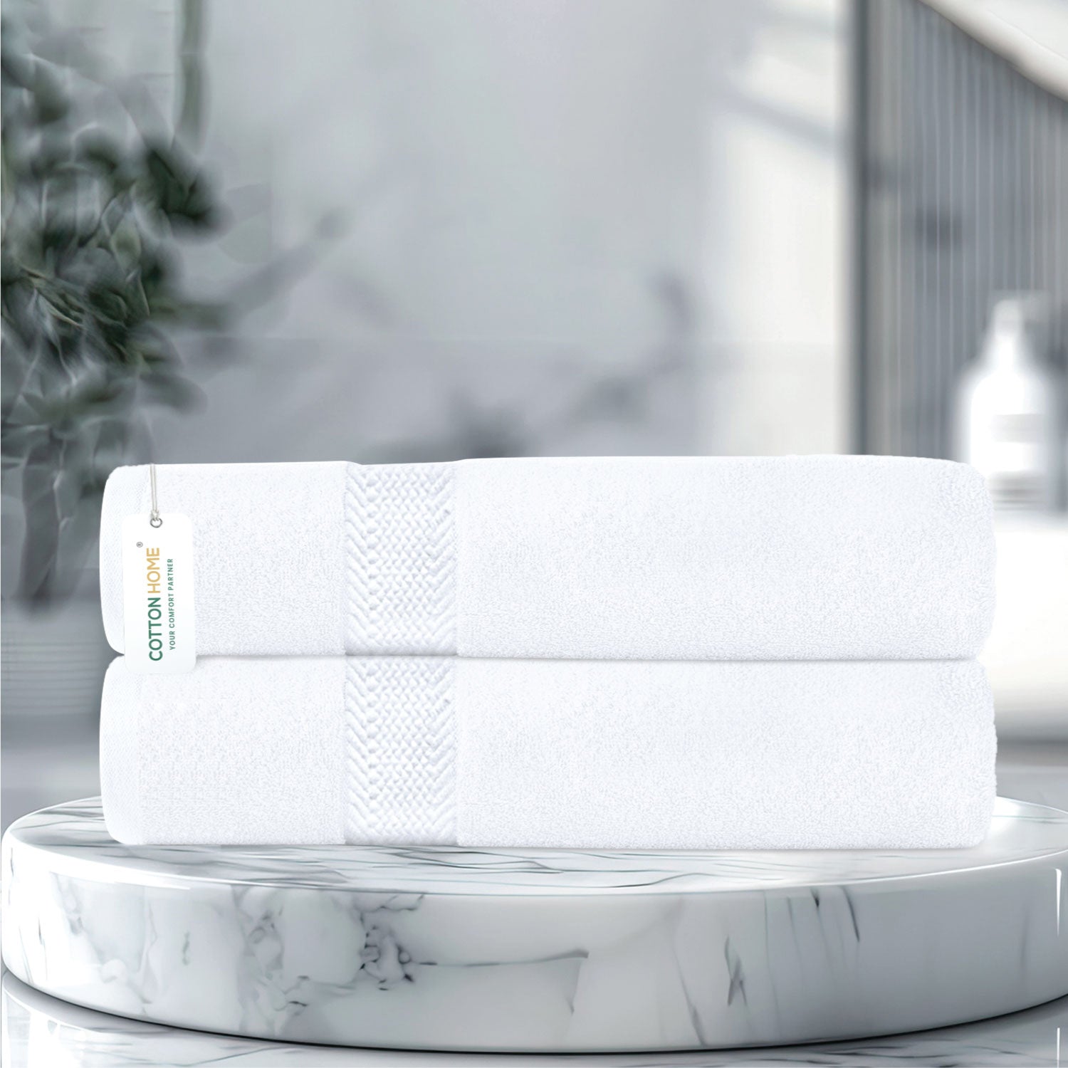 Cotton Bath Sheet 100x150 CM 2 Piece Set-Soft Feel, Quick Dry, Highly Absorbent Durable Towels
