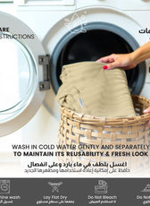 Stripe Fitted Sheet Set Single 90x200+20cm with Pillowcase Beige