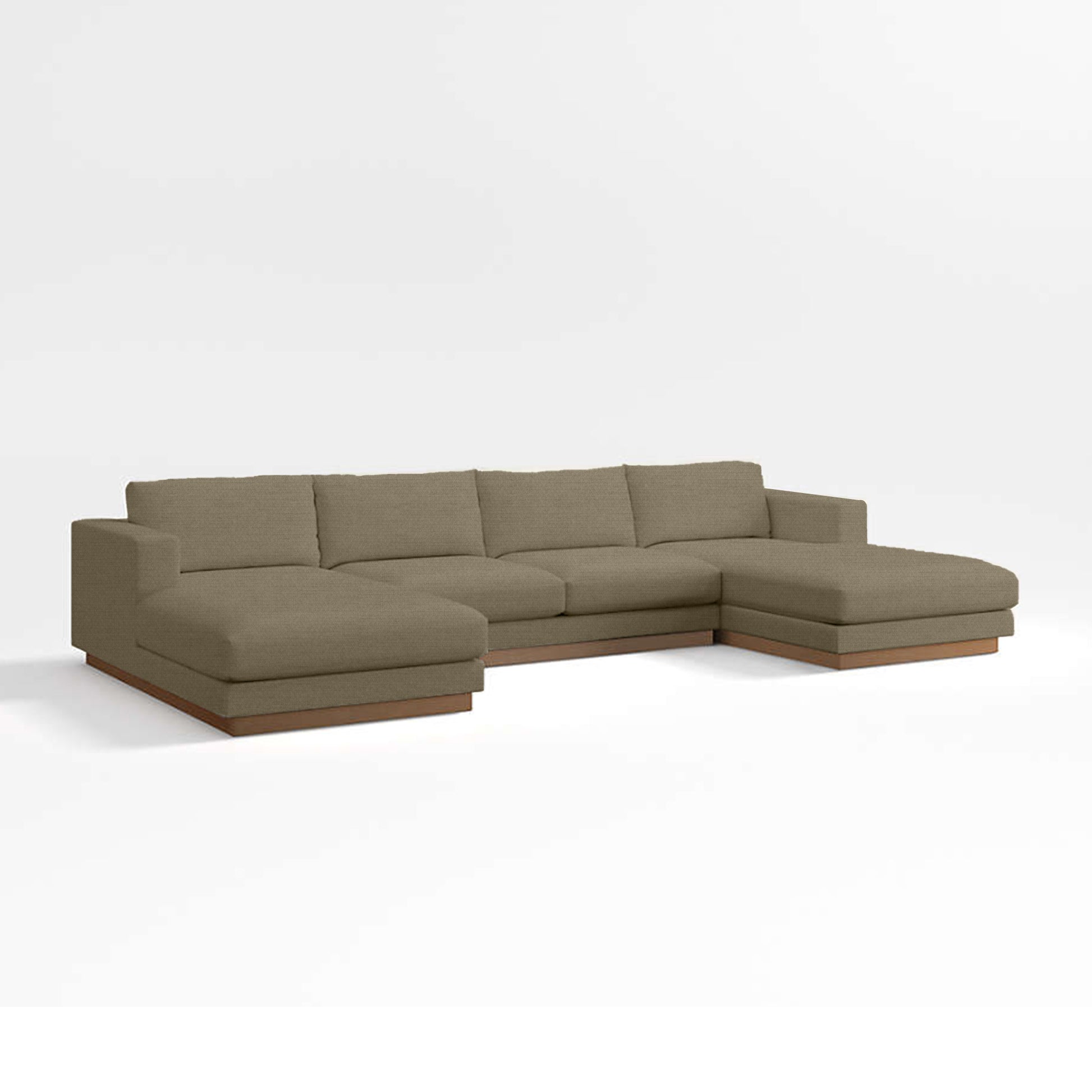 Tidal Double Chaise Fabric Sectional Sofa  Luxury Seating by Cotton Home - Cotton Home
