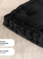 Serenity Velvet Multipurpose Seat Cushion 40x40cm  Pack of 2  Square Shape Seating - Cotton Home