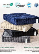 Serenity Velvet Multipurpose Seat Cushion 40x40cm  Pack of 2  Square Shape Seating - Cotton Home