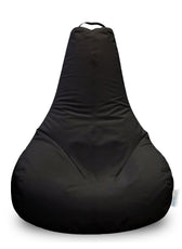 Adult Tear Drop Bean Bag Chair Black 90x90cm - Cotton Home