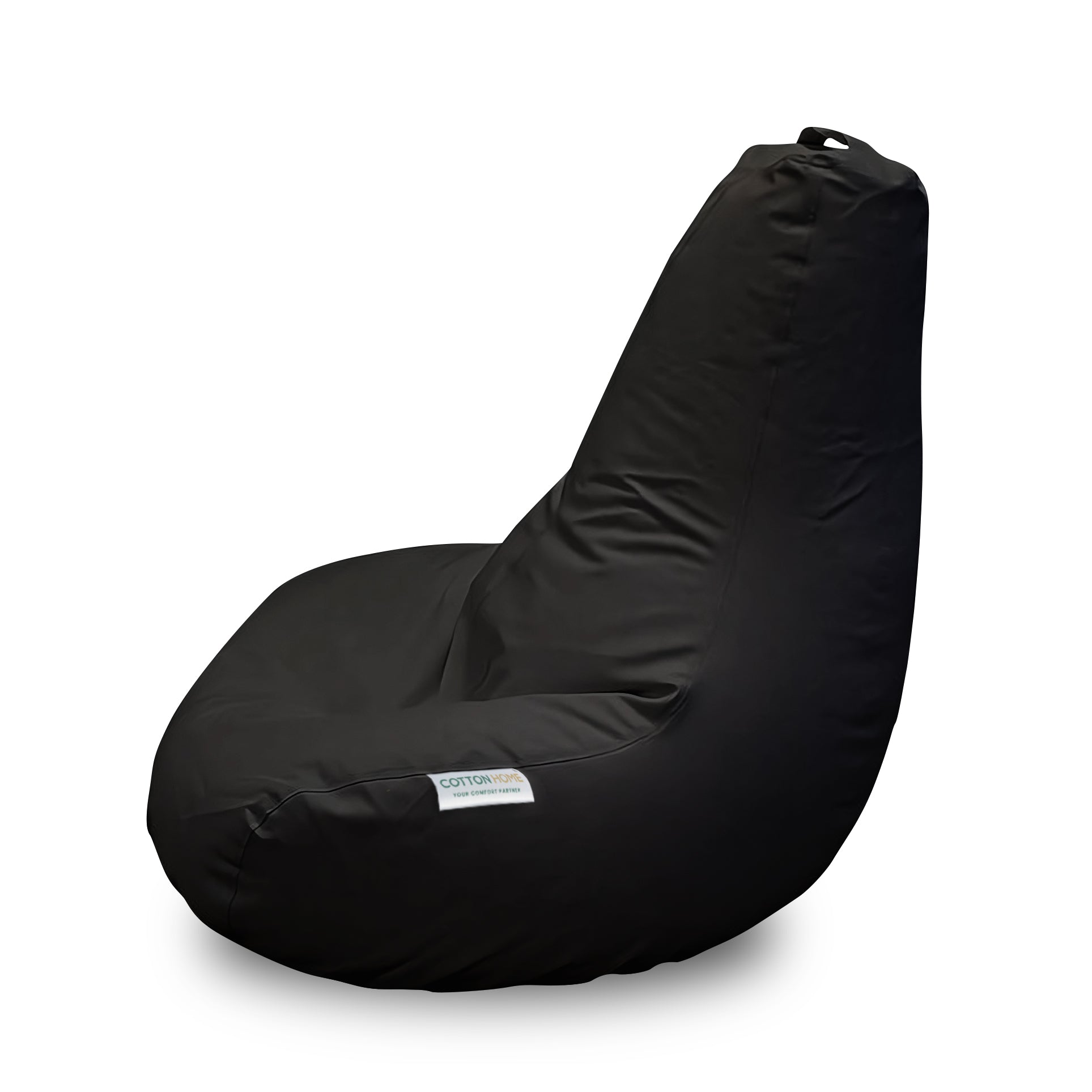 Adult Tear Drop Bean Bag Chair Black 90x90cm - Cotton Home
