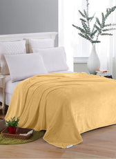 Luxury Flannel Blanket 150x220cm Gold