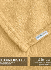 Luxury Flannel Blanket 150x220cm Gold