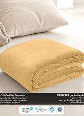 Luxury Flannel Blanket 150x220cm Gold
