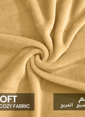 Luxury Flannel Blanket 150x220cm Gold